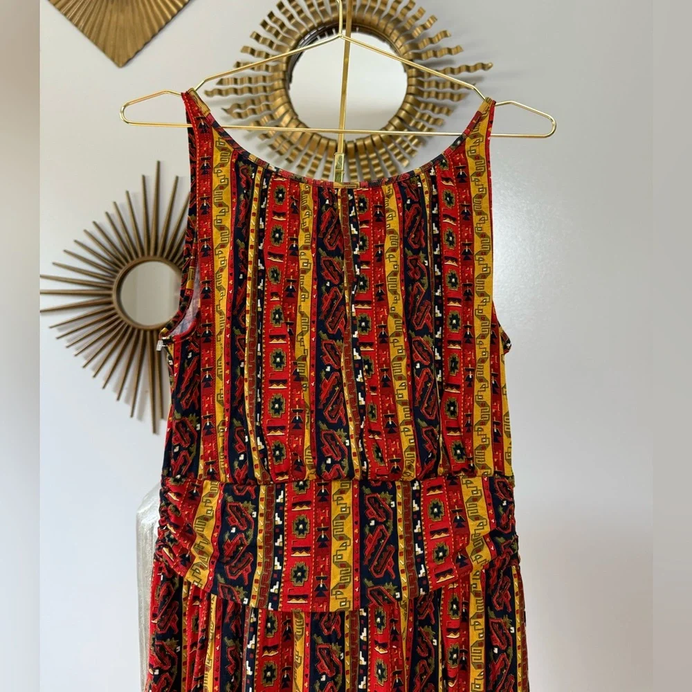 Lucky Brand Red and Yellow Printed Dress - Picture 6 of 6